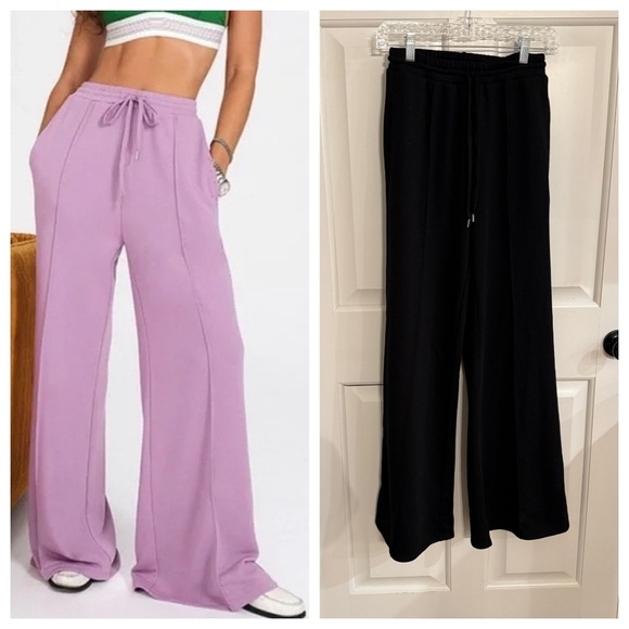 New! For Love & Lemons Morgan Sweatpants Black 31181 - Picture 1 of 16